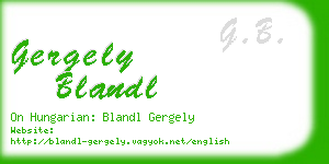 gergely blandl business card